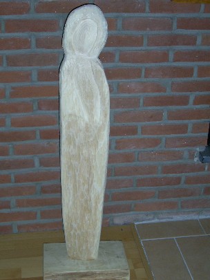 Skulptur aus Eichenholz 110 cm 